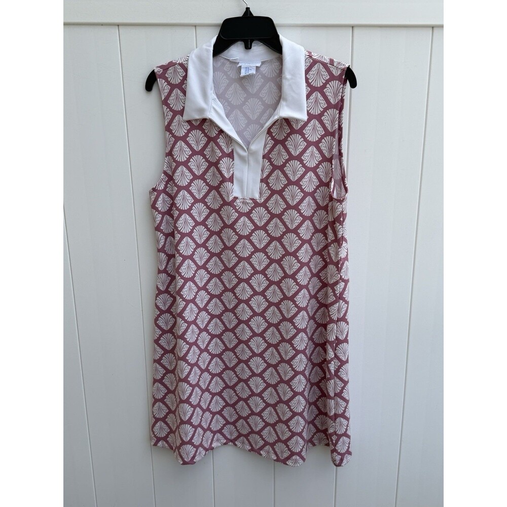 Sigrid Olsen Golf Tennis Sleeveless Tropical Print Dress Women's XL